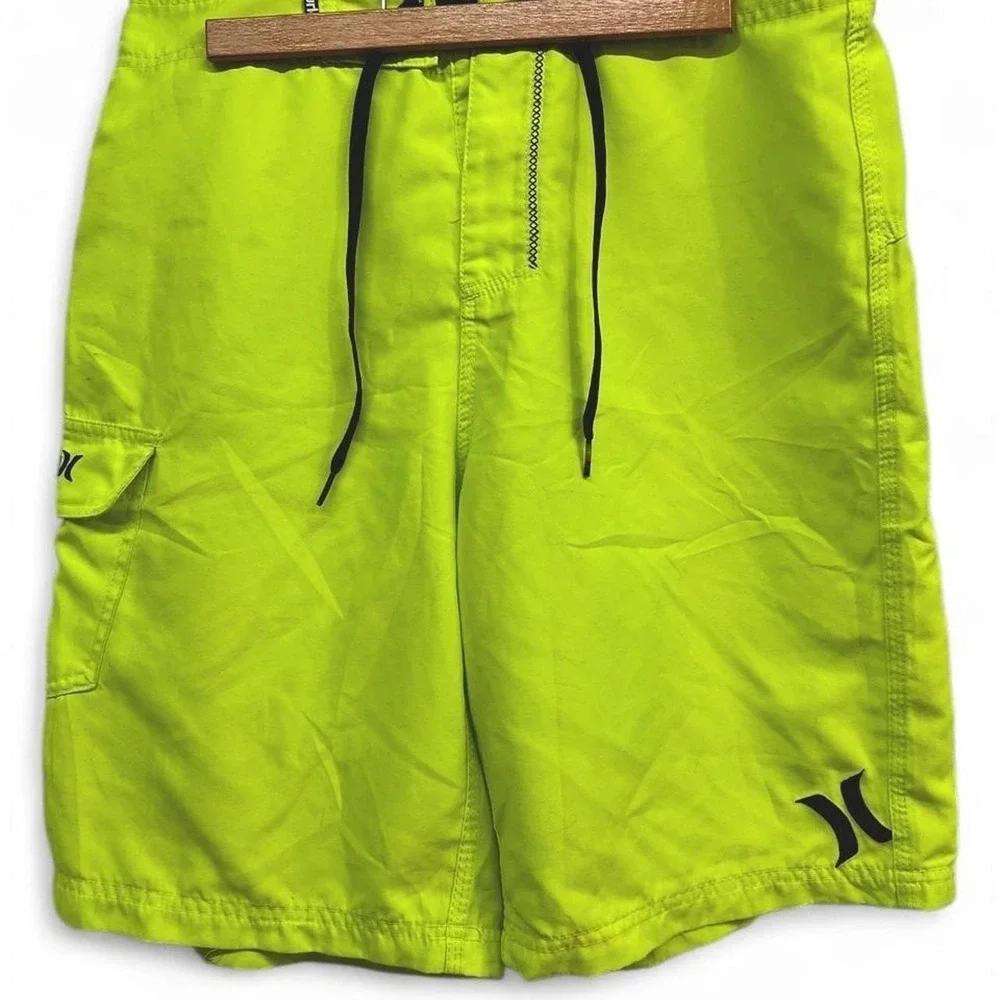 Hurley Mens Quickdry Boardshorts Tennis Ball Yellow Swimtrunks - Size 31